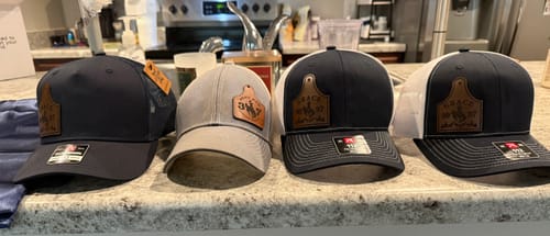 Customer photo review of Premium Custom Leather Patch Hats (Wholesale)