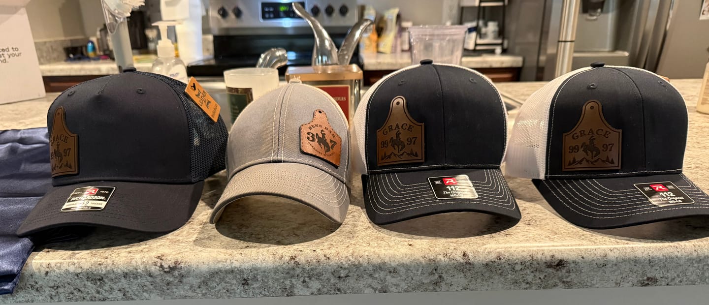 Customer photo review of Premium Custom Leather Patch Hats (Wholesale)