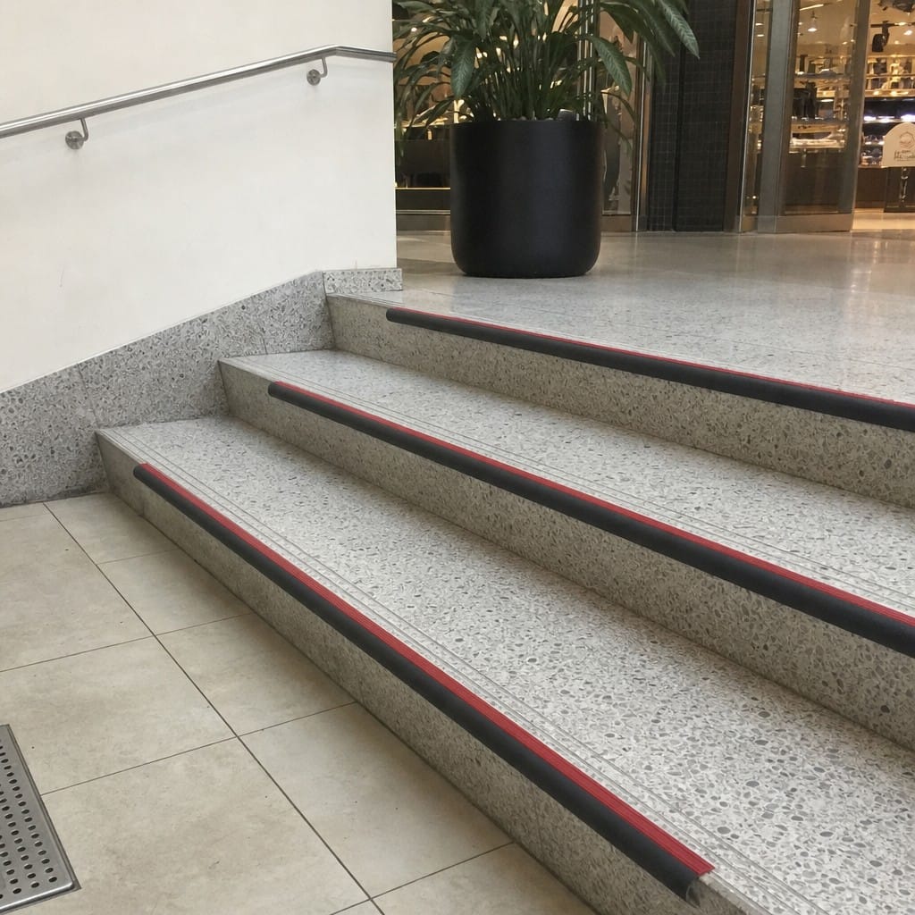 Customer photo review of Single Channel Stair Nosing 70mm Tread Bullnose 2.44m