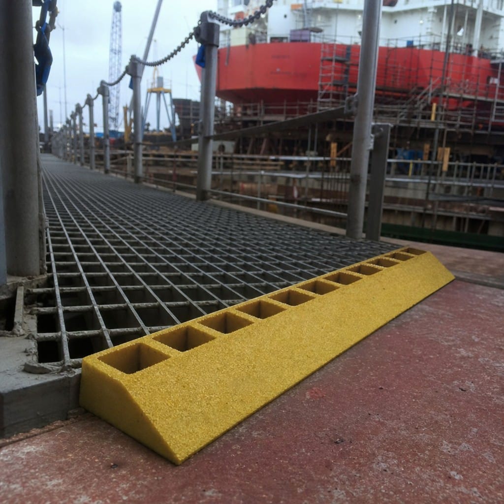 Customer photo review of GRP Ramp 125mm Wide Fibreglass Anti Slip for Grating