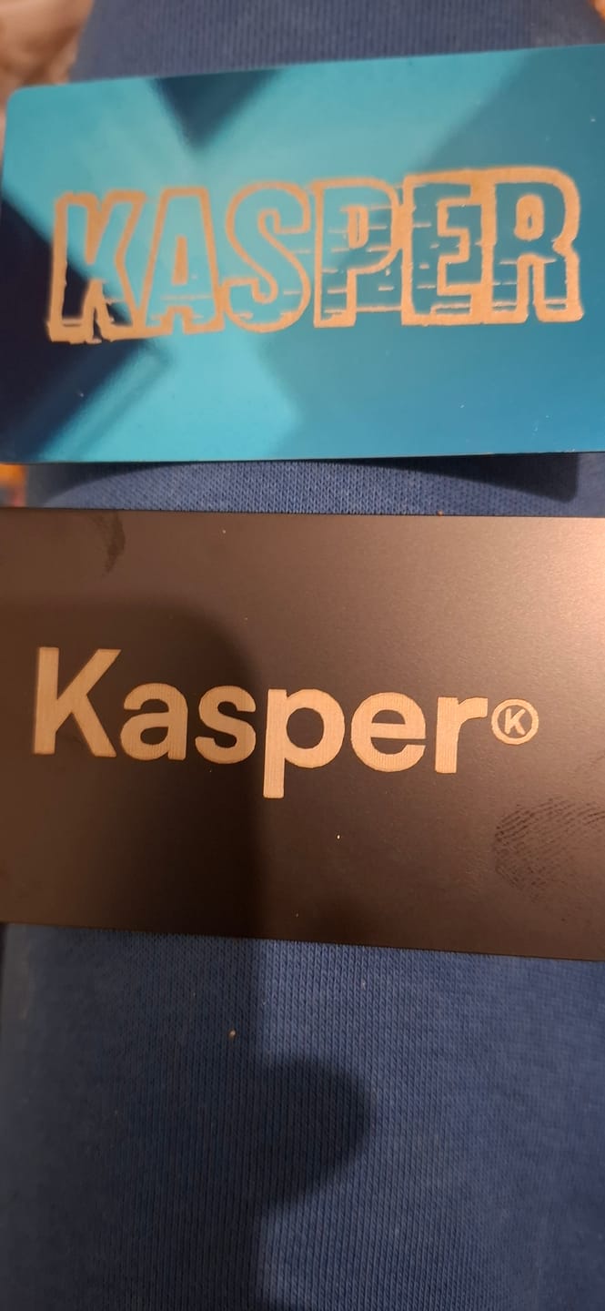 Customer photo review of Metal Smart Business Card