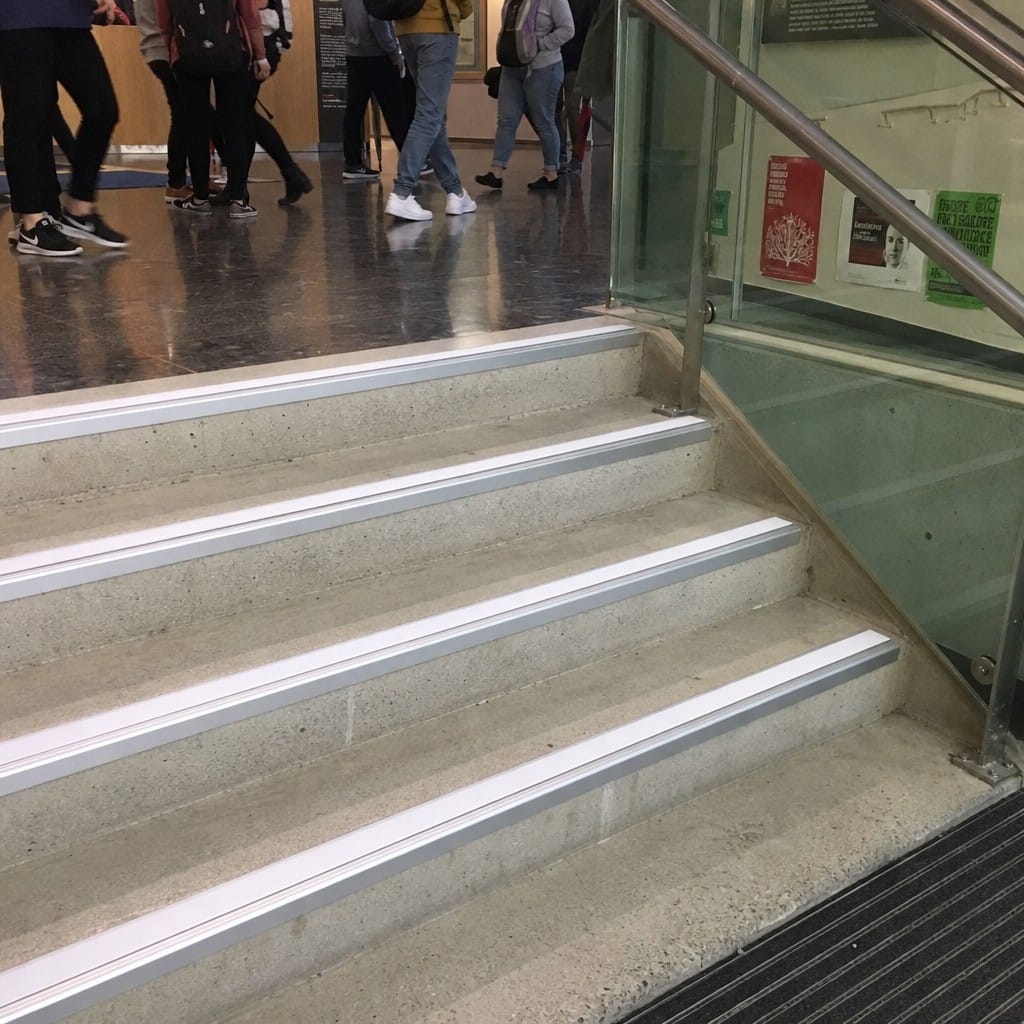 Customer photo review of Rake Back Aluminium Stair Nosing | Single Channel | 3.22m (3220mm)