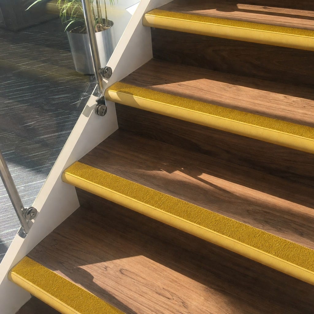 Customer photo review of MorGrip Bullnose Stair Nosing 70mm Tread Various Lengths