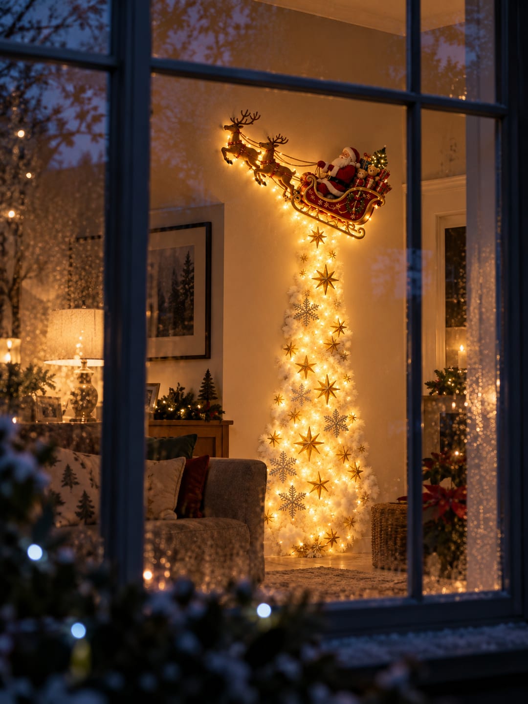 Customer photo review of Decoración Navideña de Pared con Luces