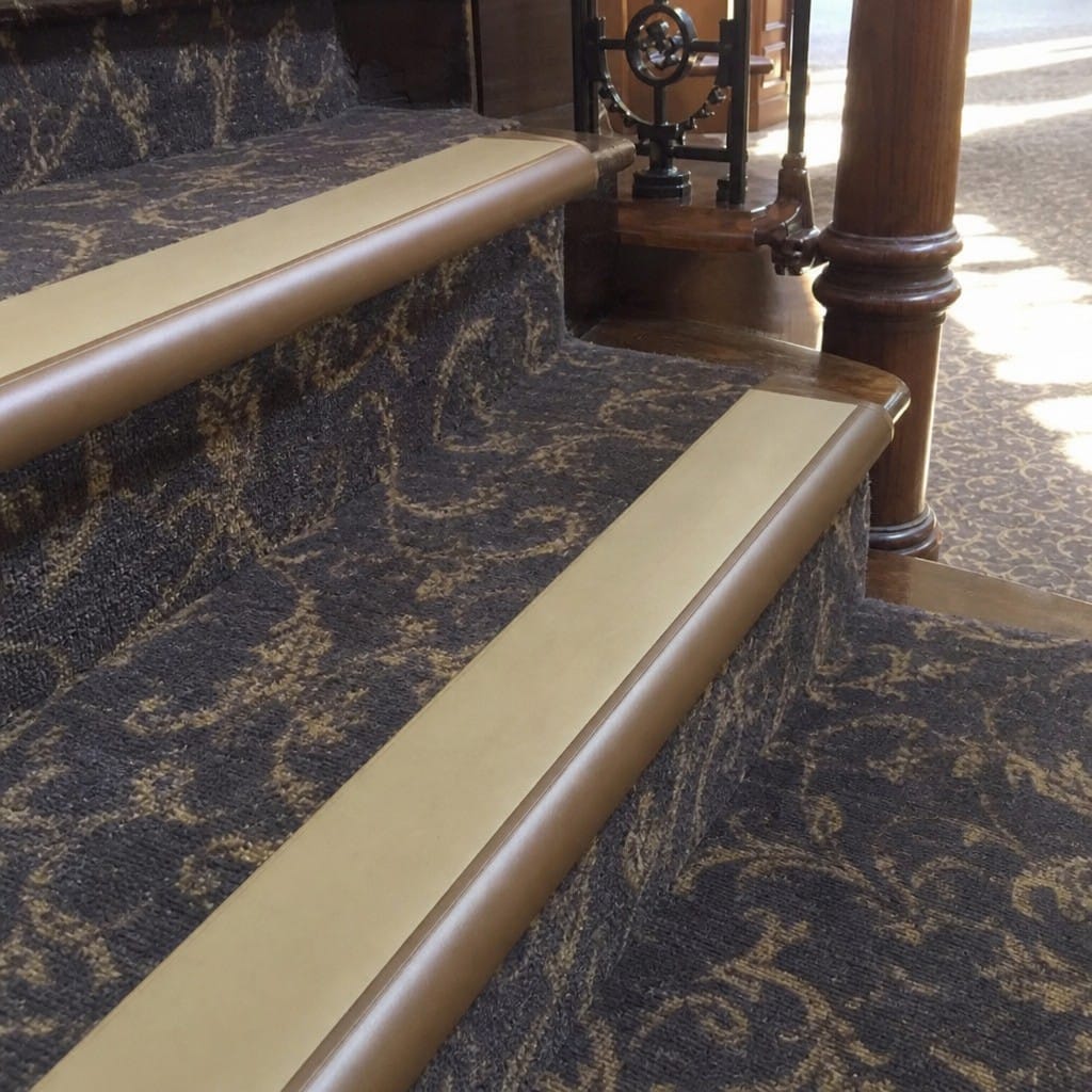 Customer photo review of Bullnose Stair Nosing 70mm Aluminium Single Channel PVC