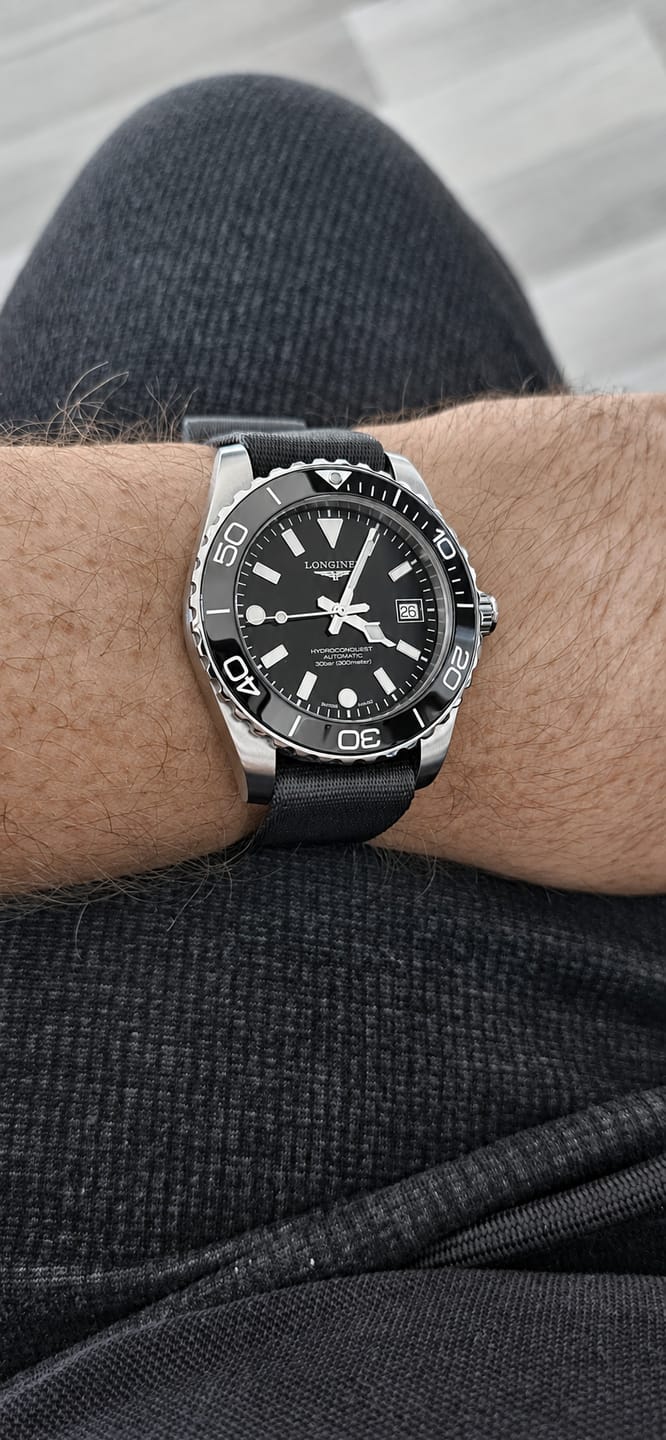 Customer photo review of Admiralty Grey Premium Nylon Watch Strap