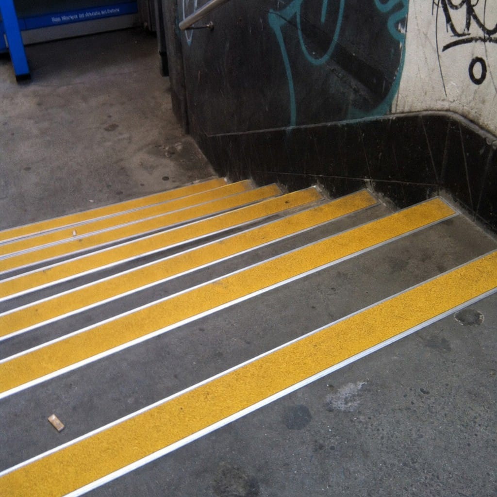 Customer photo review of Aluminium Stair Nosing Exterior Inserts Single Channel