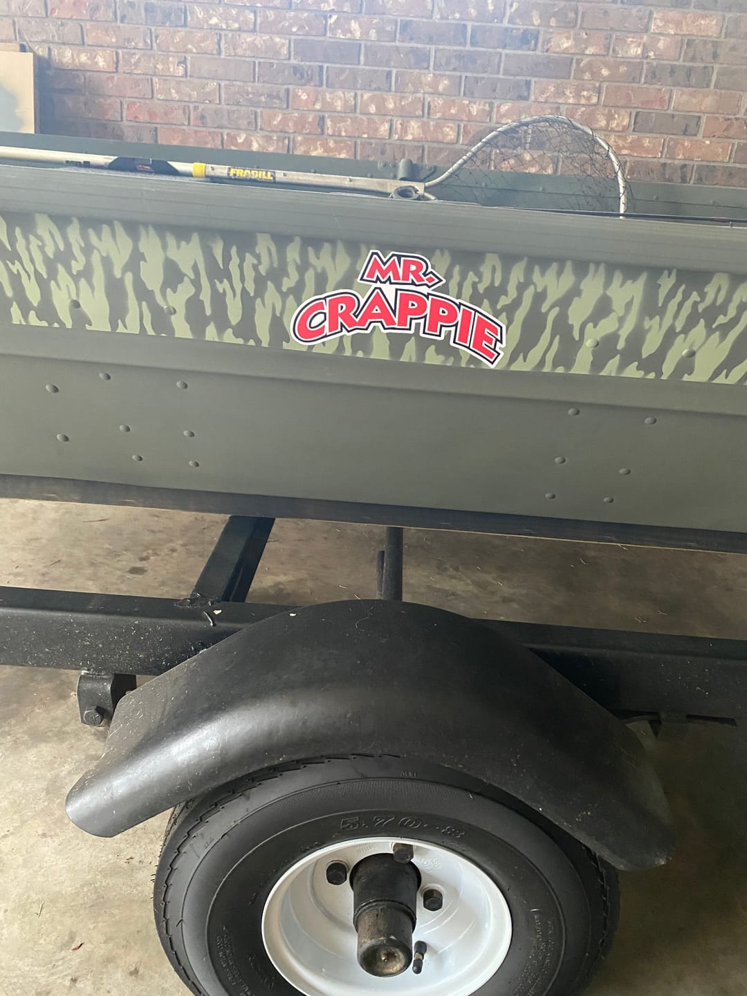 Customer photo review of Mr. Crappie Vinyl Decal