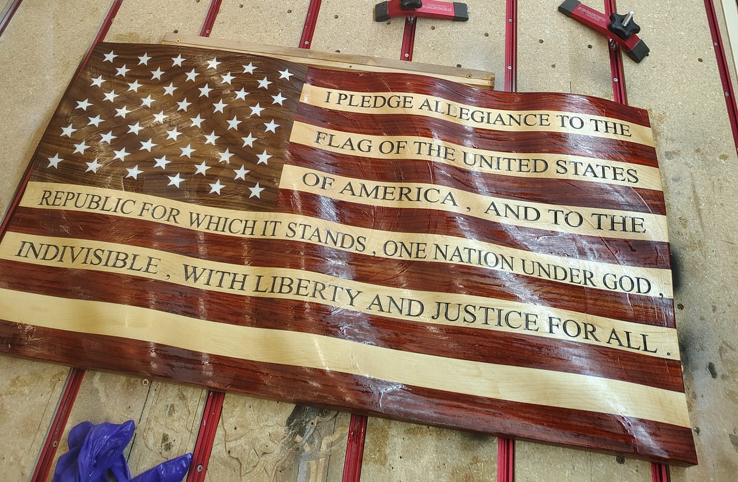 Customer photo review of Wavy USA Flag CNC Kit