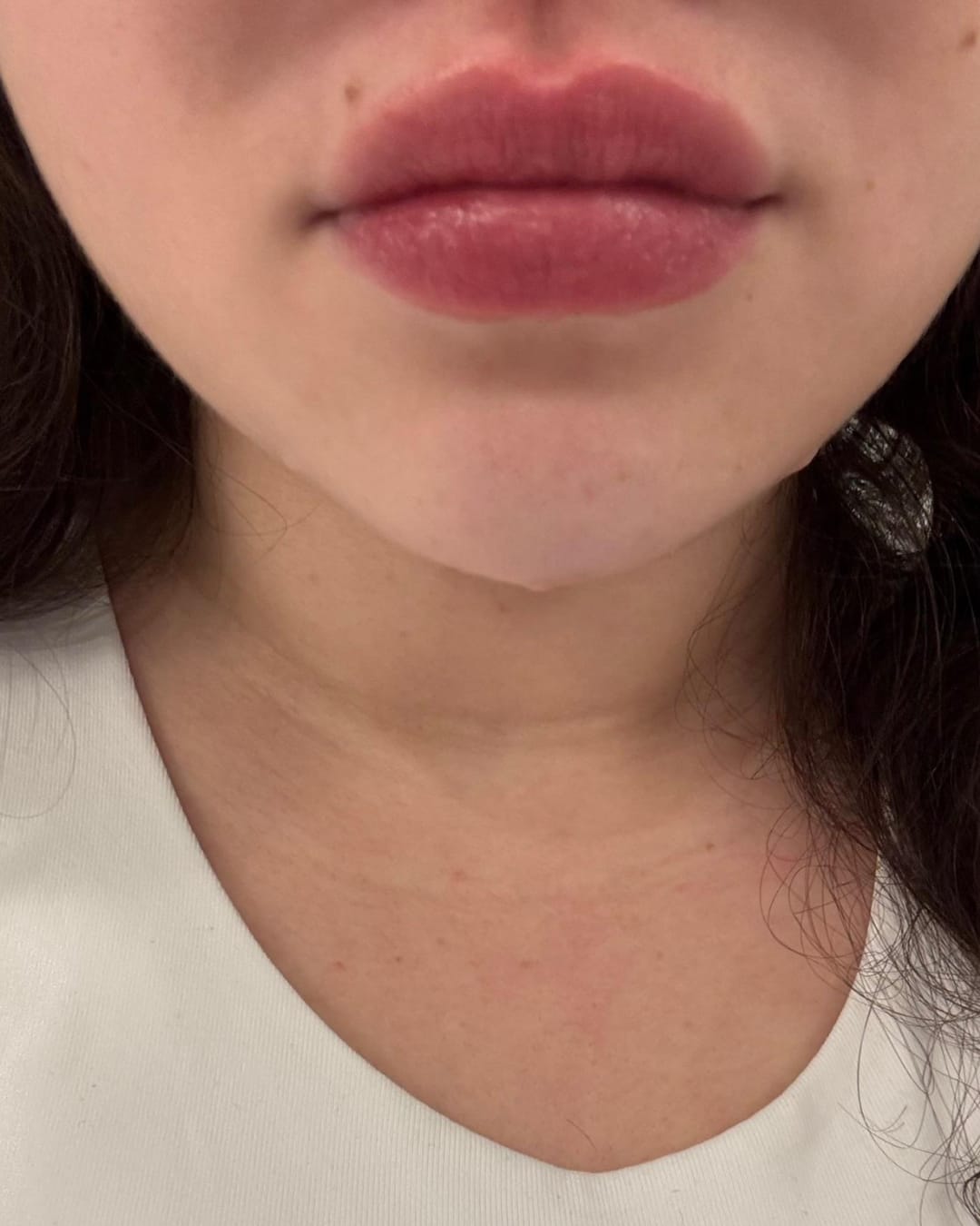 Customer photo review of Bee Stung Honey Lipstick