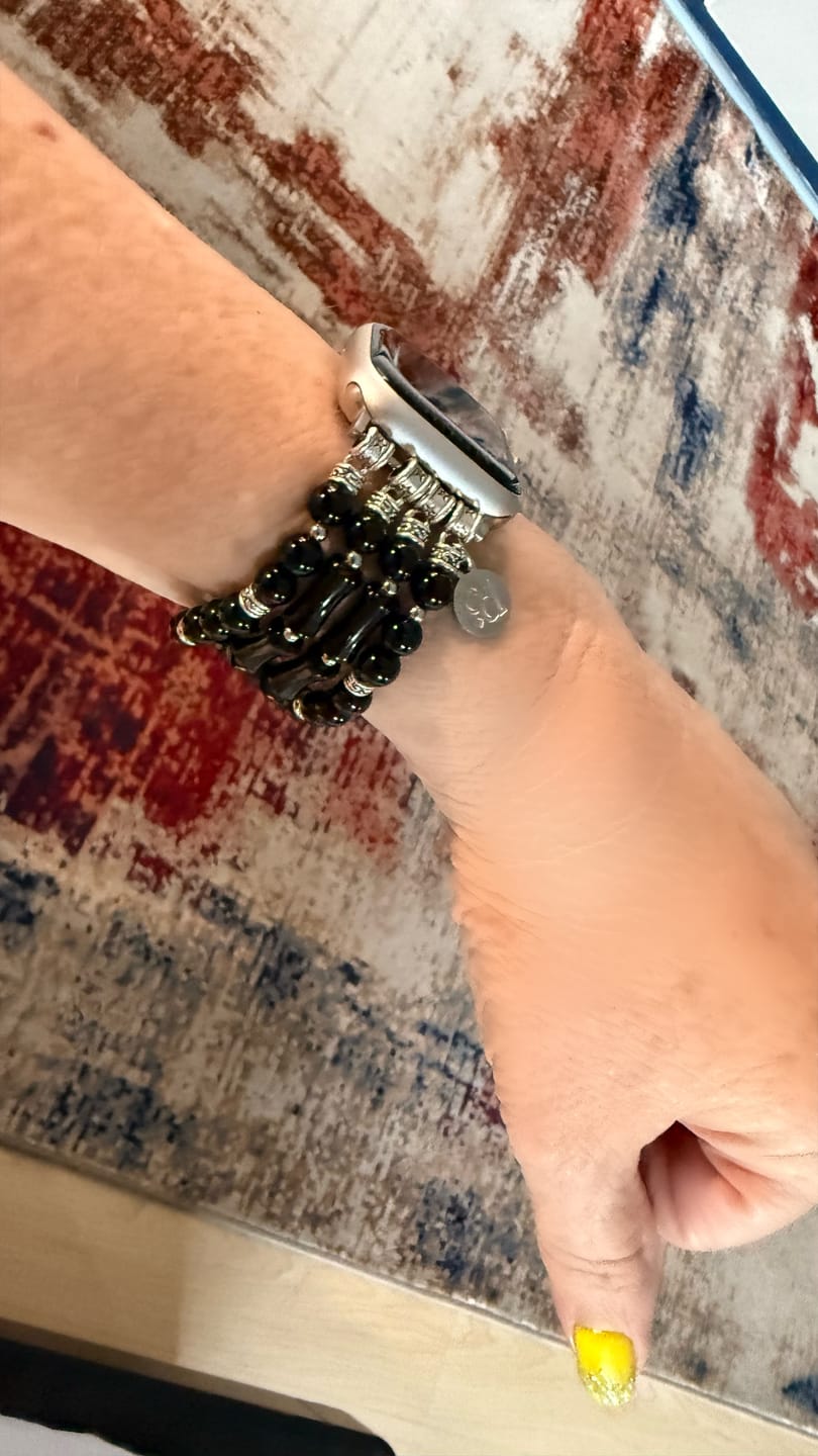 Customer photo review of Moonlight Agate Stretch Apple Watch Strap