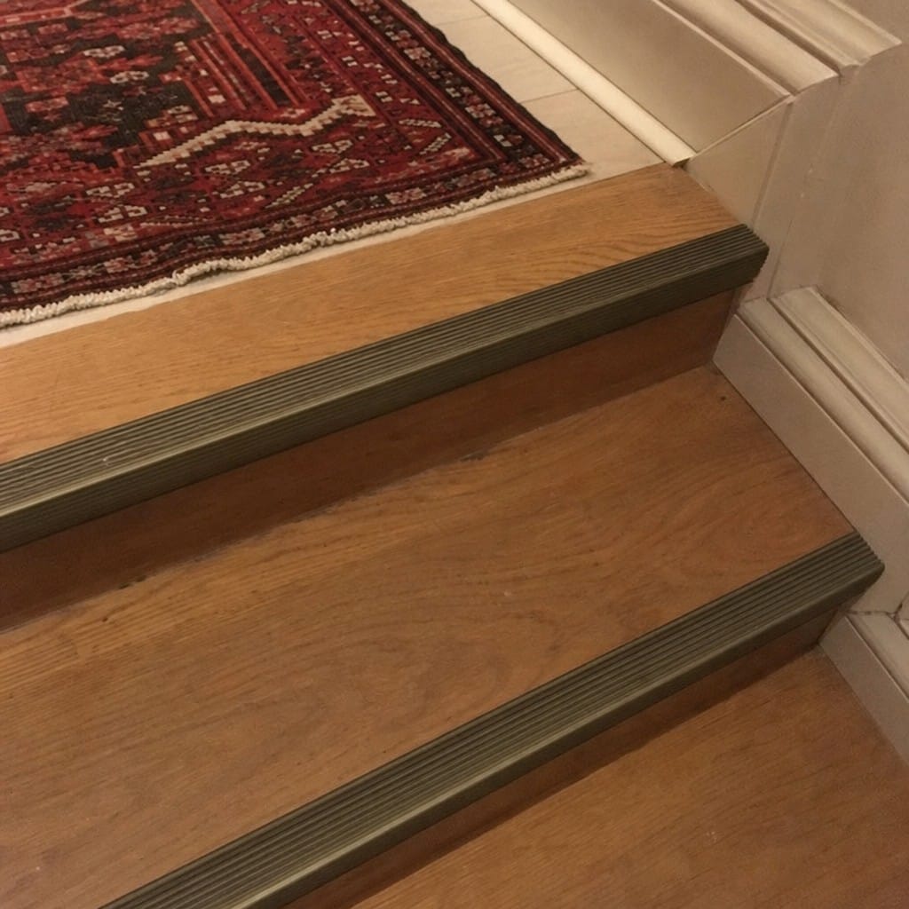 Customer photo review of Ribbed Stair Nosing 900x20mm Aluminium Anti Slip