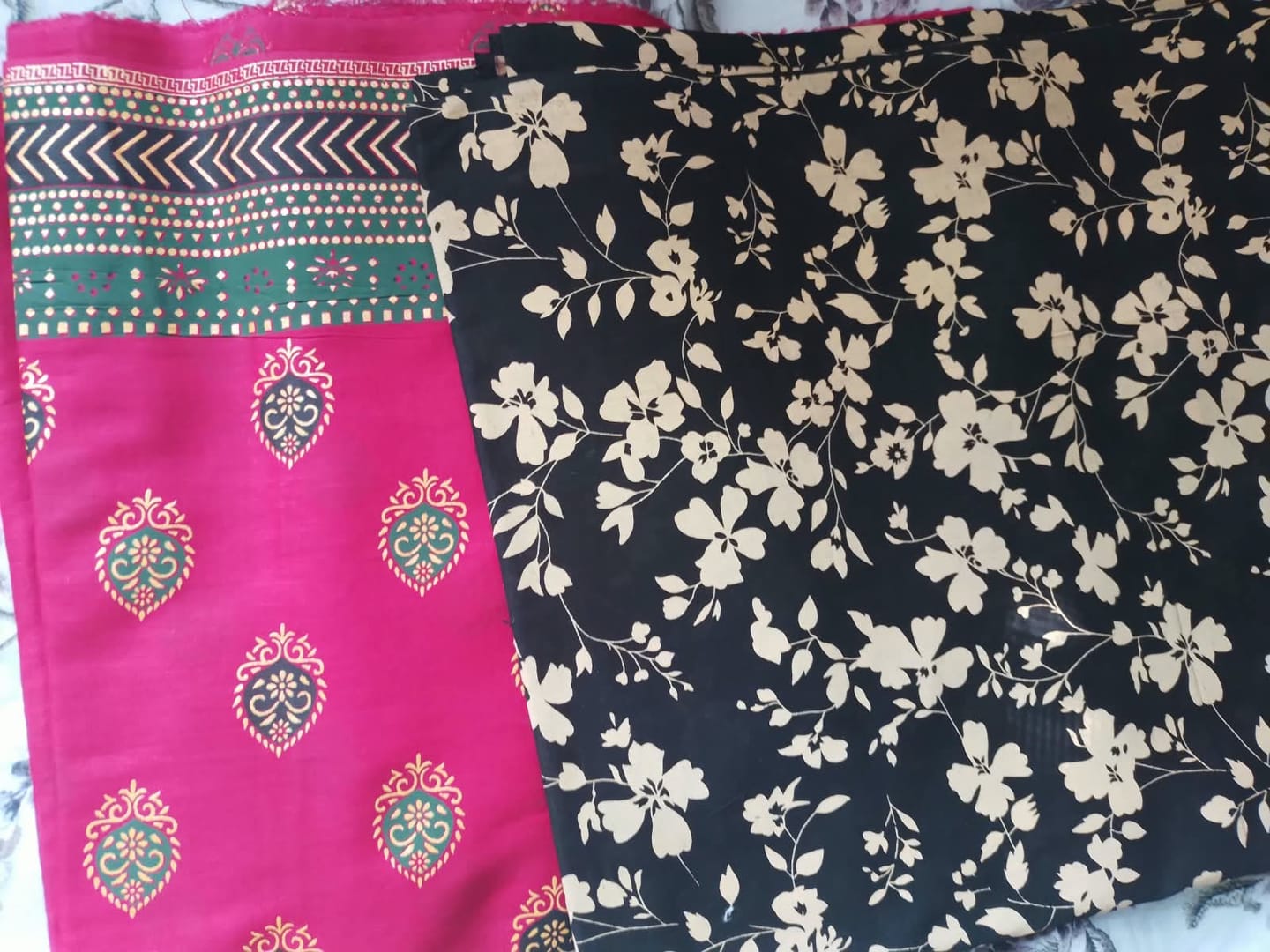Customer photo review of Black Heritage — Printed Khaddar 2-Piece Unstitched Suit