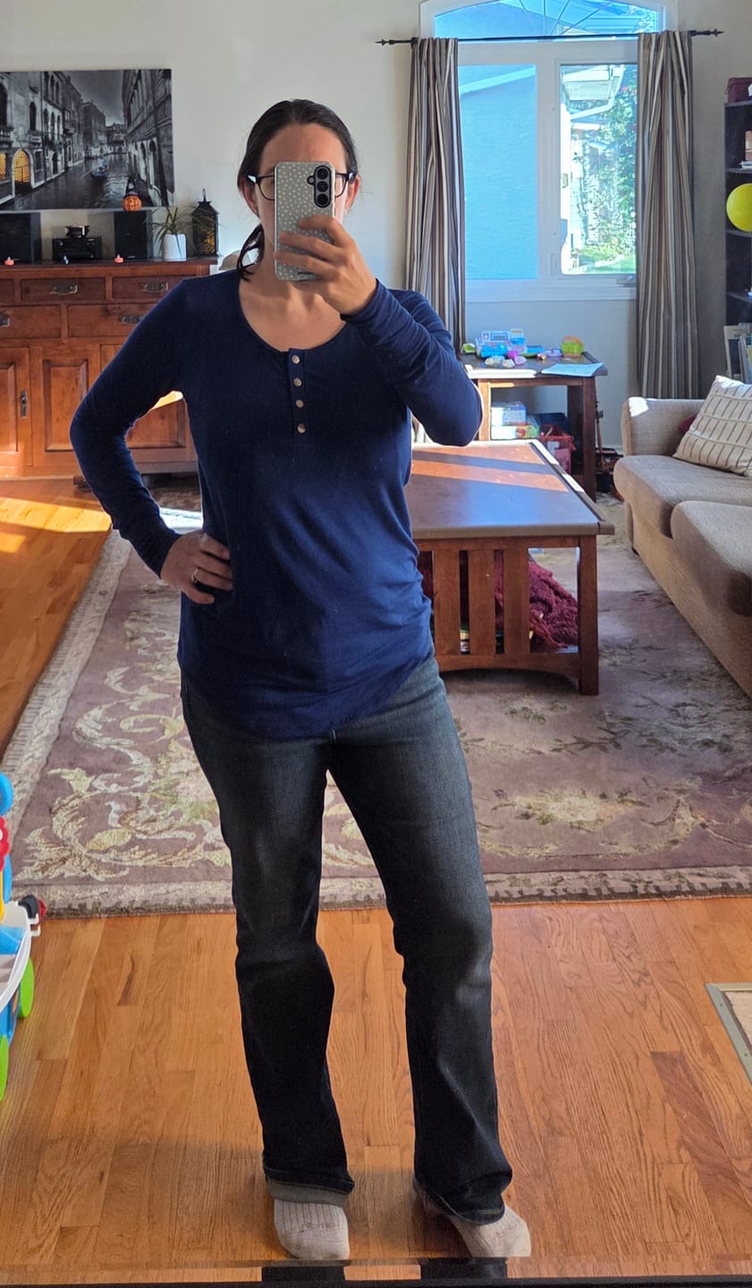 Customer photo review of *Pre-Sale* Long Sleeve Henley