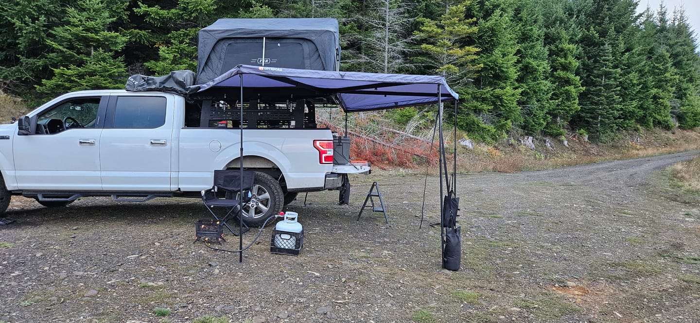 Customer photo review of OPENROAD 270 Free Standing Awning for Camping-Trail Series
