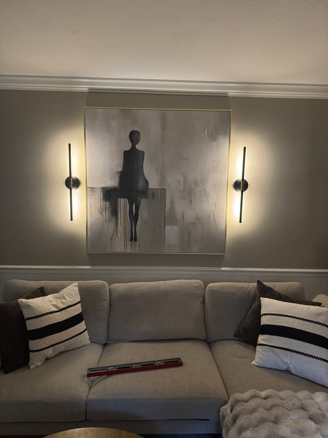 Customer photo review of Contemporary Abstract Minimalist Wall Art #CW028
