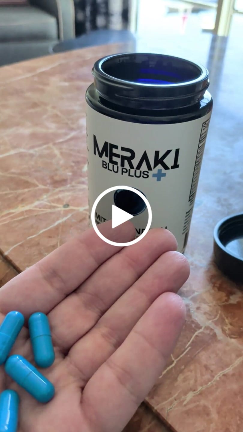 Customer video review of Meraki Blu Plus+ Mitochondrial Restoration Supplement