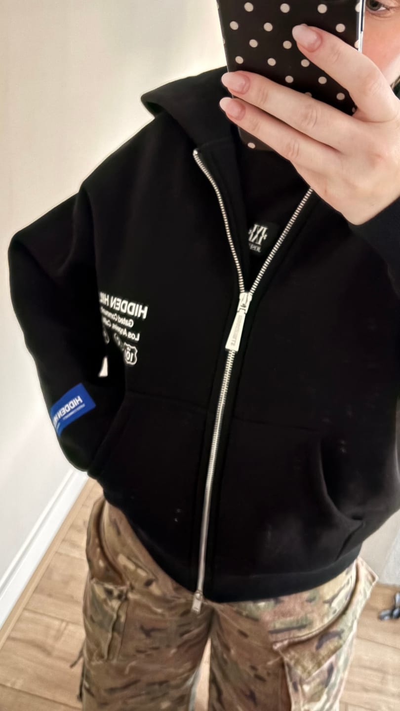 Avis client avec photo sur LABEL ZIP HOODIE BLACK