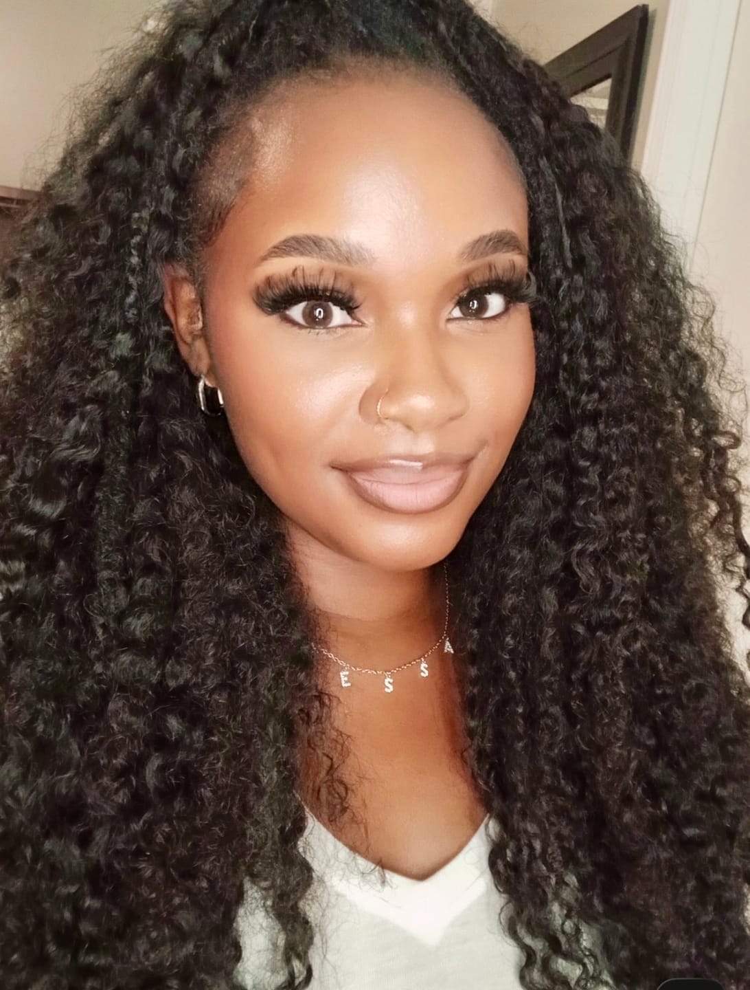 Customer photo review of Ywigs Burmese Water Curly Human Crochet Hair