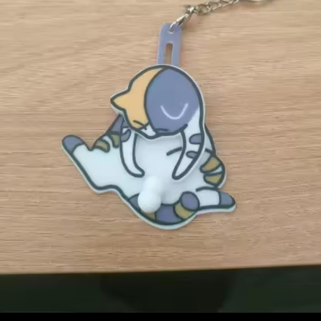 Customer photo review of Mischief Cat - Interactuve Cat Keychain