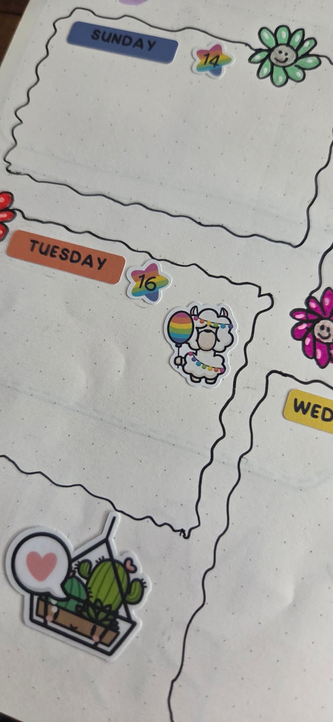 Customer photo review of No Prob-llama Planner Stickers