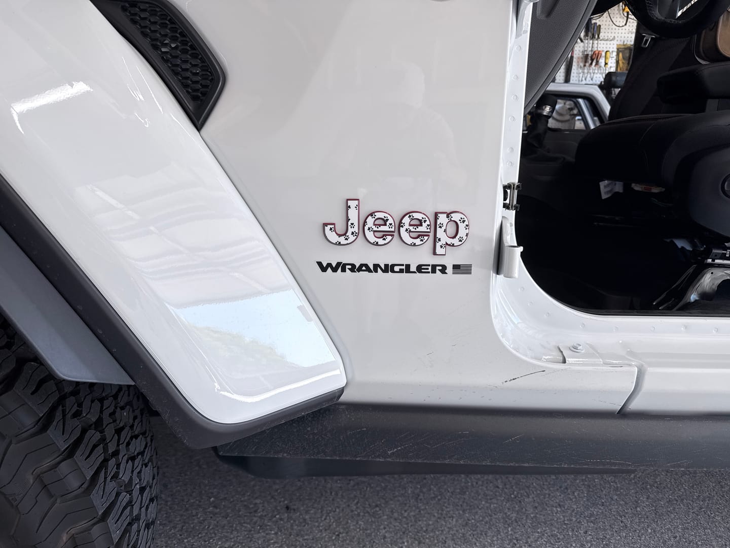Customer photo review of JEEP Wrangler Emblem Overlay Decal Set | Fits JL, JK, TJ & YJ