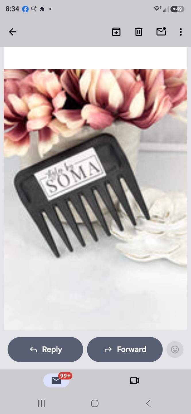 Customer photo review of Wide Tooth Comb