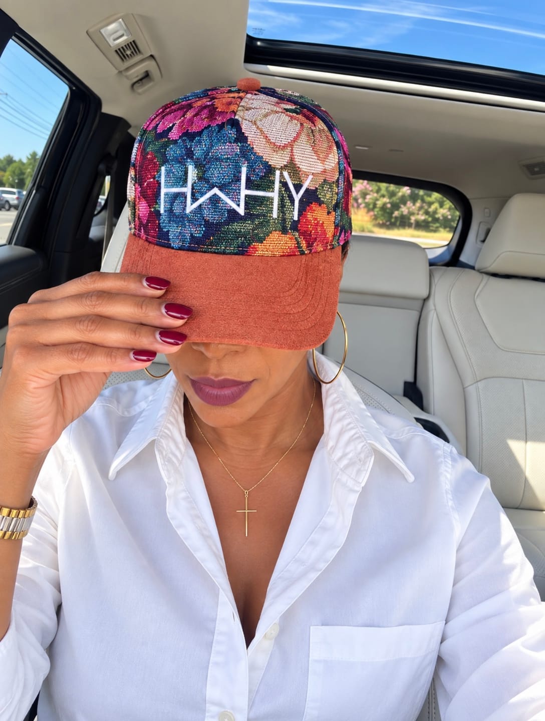 Customer photo review of Floral YHWH Hat