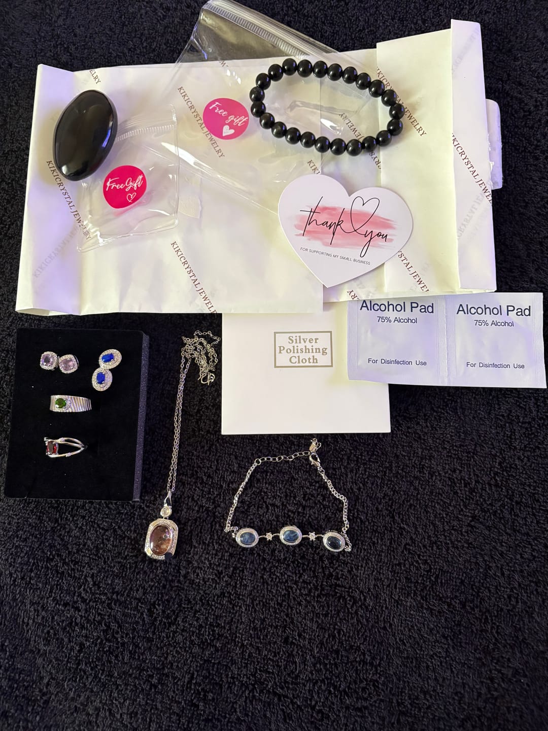 Customer photo review of Kiki Crystal Jewelry Mystery Bag (Silver-Tone) - The Surprise Jewelry You’ll Truly Love!