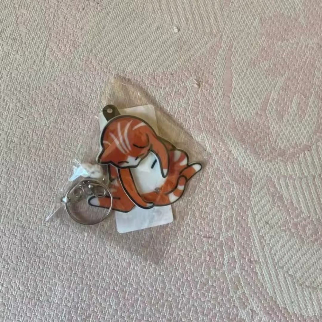 Customer photo review of Mischief Cat - Interactuve Cat Keychain