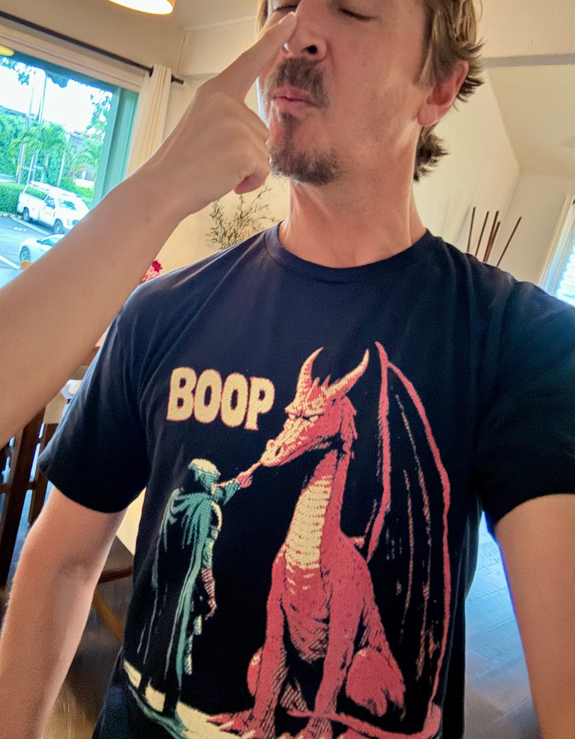 Customer photo review of Boop the Dragon T-Shirt