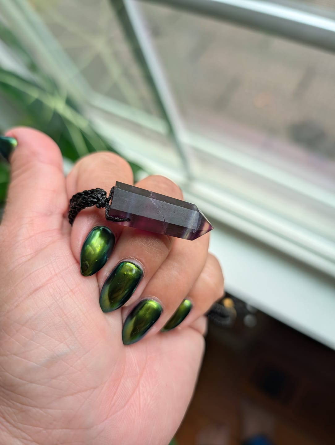 Customer photo review of Natural Fluorite Necklace