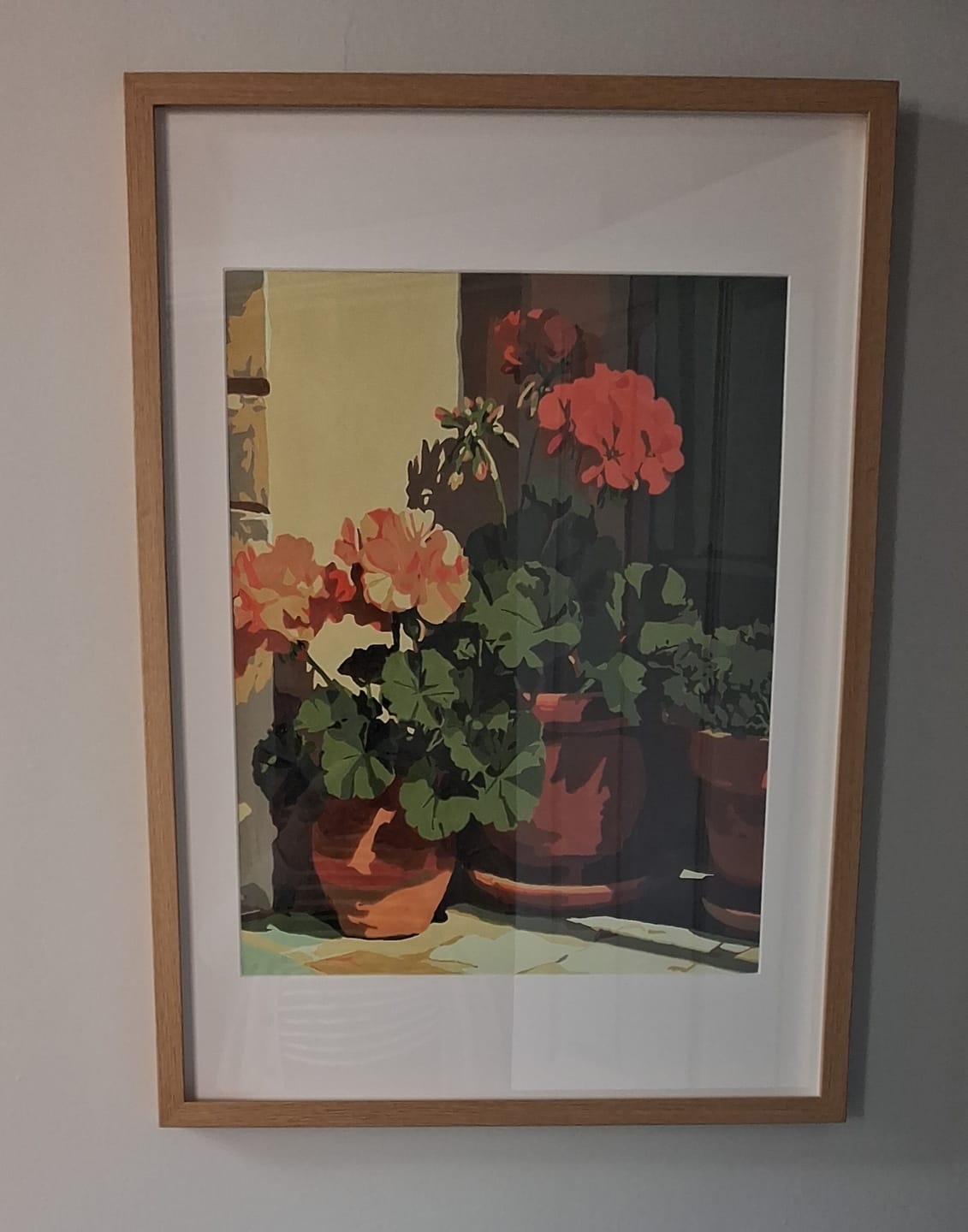 Customer photo review of Terracotta Geraniums | Paint by Number