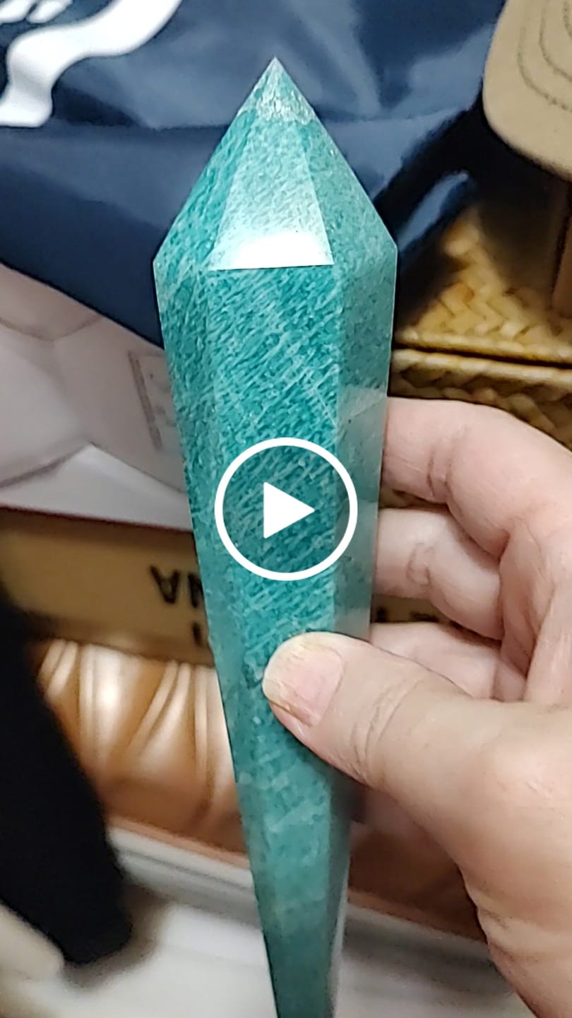Customer video review of Natural Crystal Large Amazonite Wand