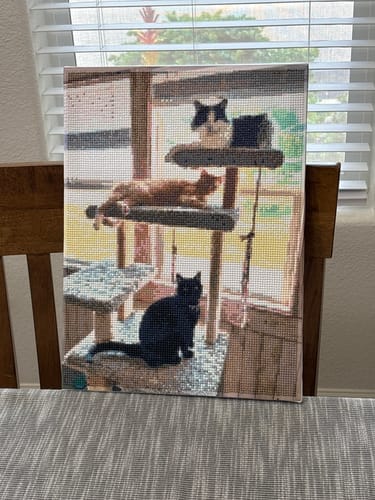 Jean B.’s finished Custom Photo diamond painting