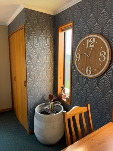 Customer photo review of Pop Style Art Deco Wallpaper - Grey - Last 20 Rolls