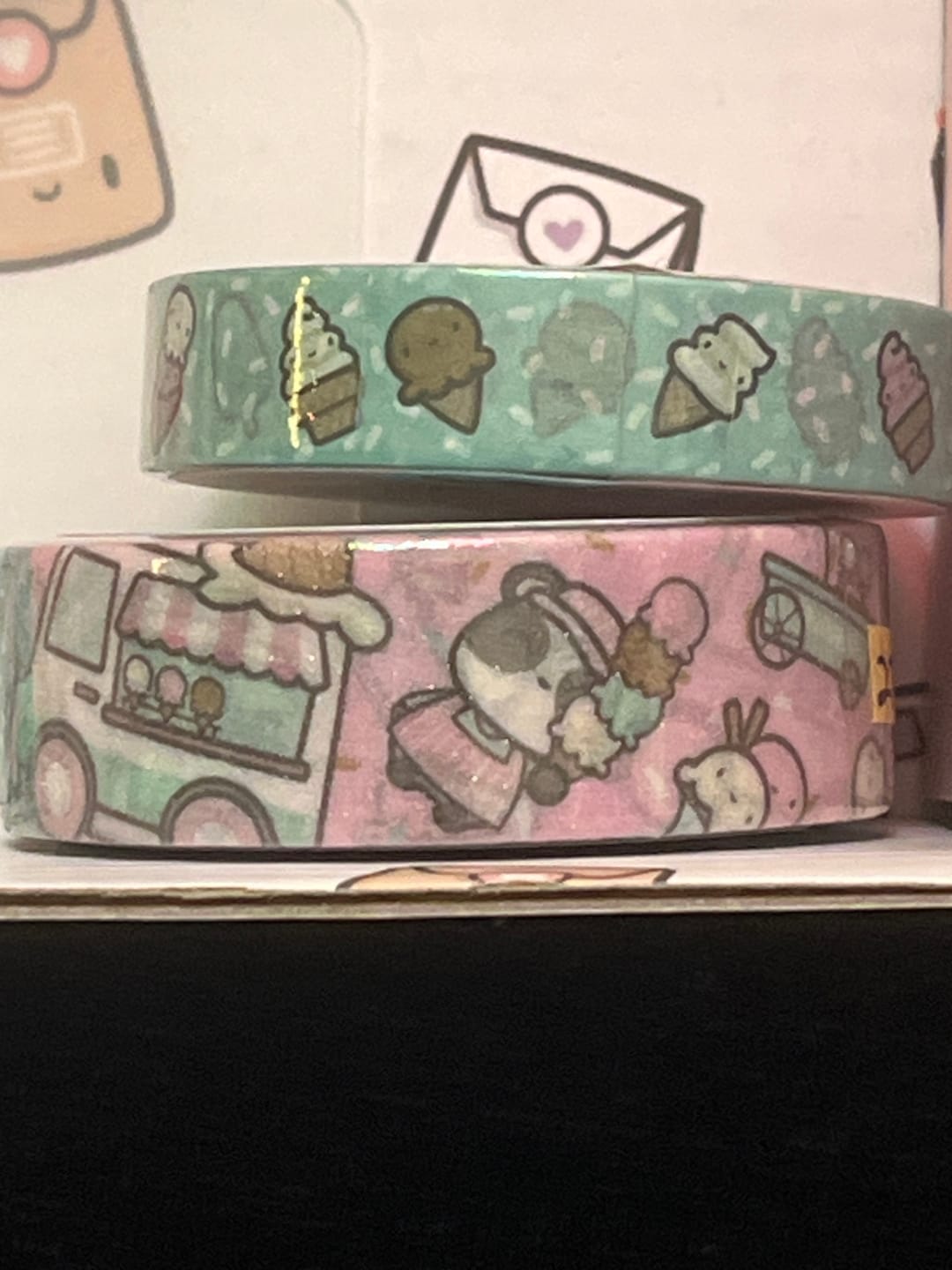 Customer photo review of Icecream Date Washi Tapes (Set of 2)