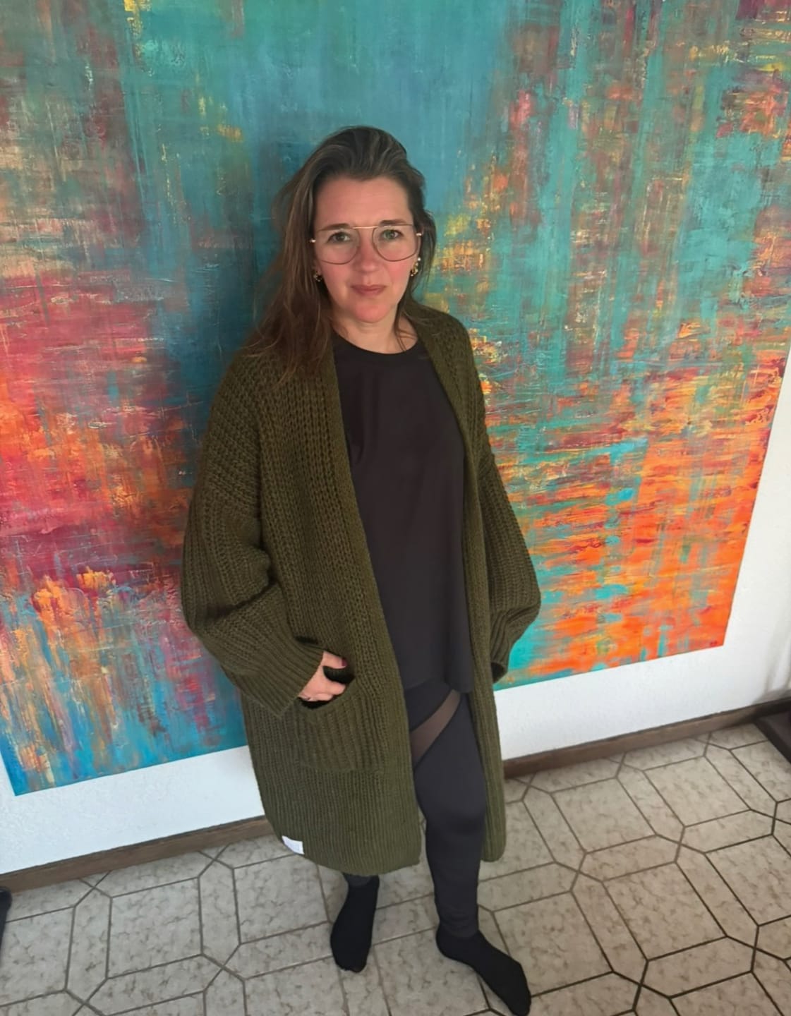 Customer photo review of LOLLYTA One Size Strickcardigan