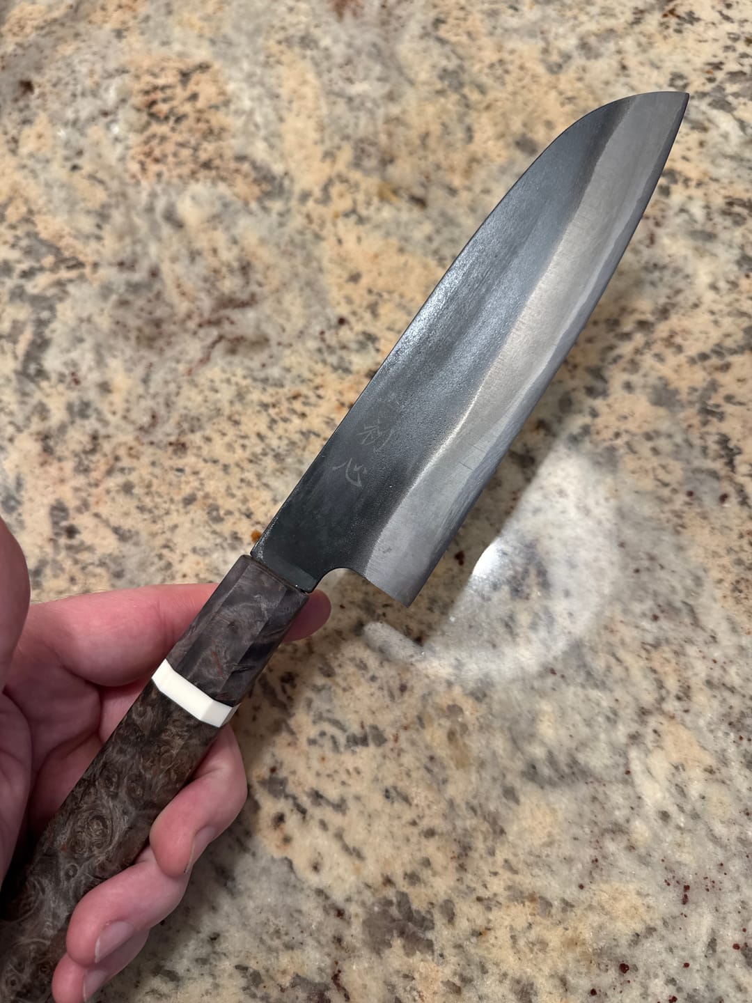Customer photo review of Hatsukokoro Aokitae Santoku 165 mm