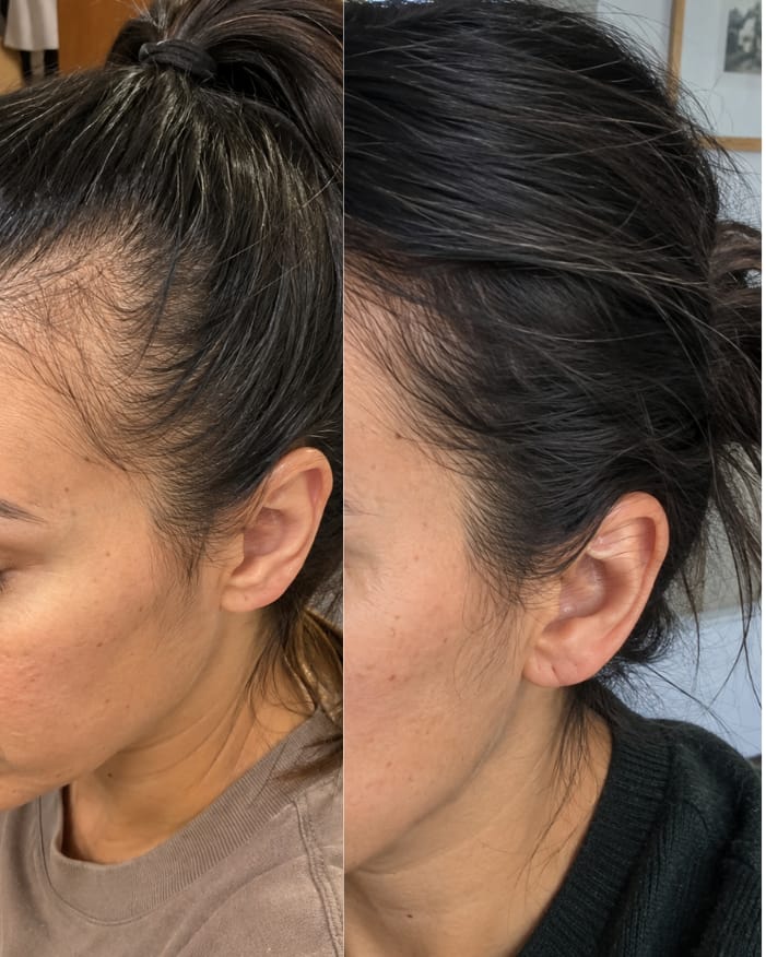 Customer photo review of KosmaHair Sérum | Restaurador Capilar & Entradas