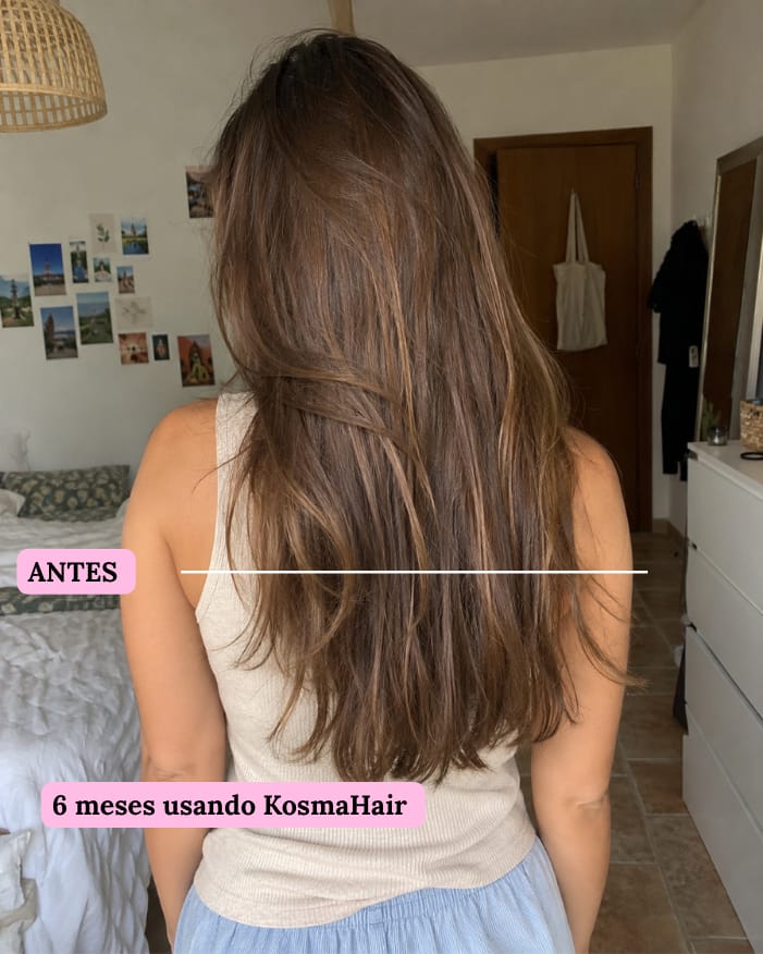 Customer photo review of KosmaHair Sérum | Restaurador Capilar & Entradas