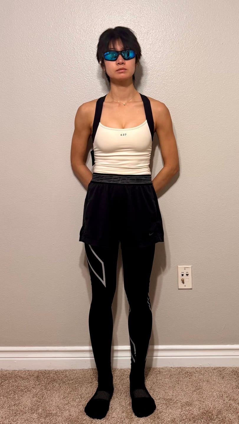 Customer photo review of The Sculpt Tank Cream & Black