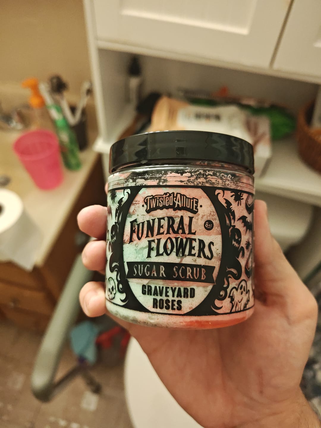 Customer photo review of Funeral Flowers Sugar Scrub