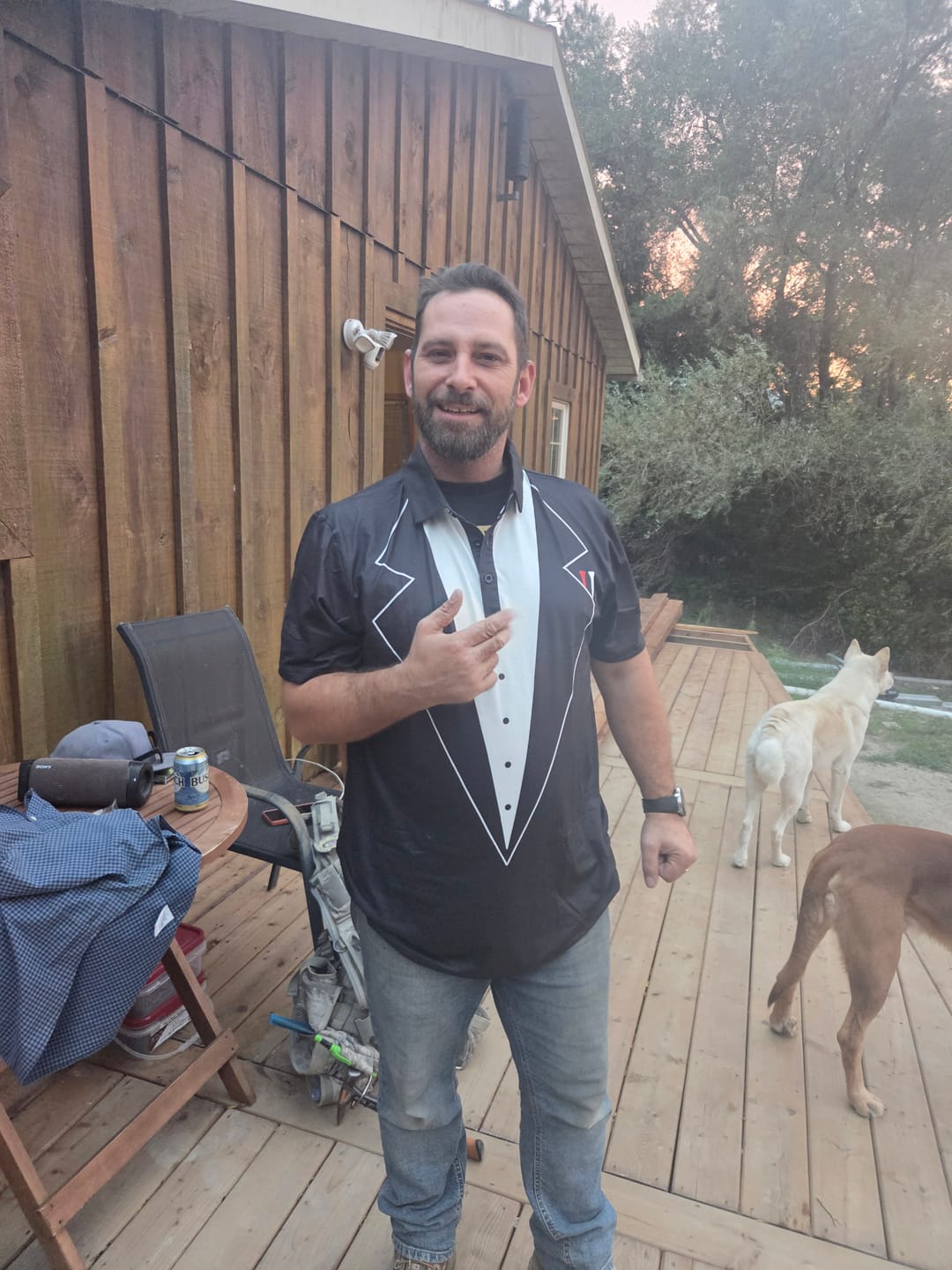Customer photo review of Men's formal attire Golf Polo Tee