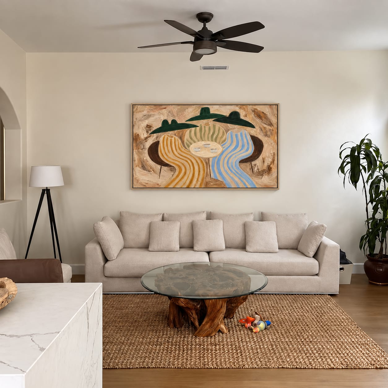 Customer photo review of Striped Gathering Wall Art