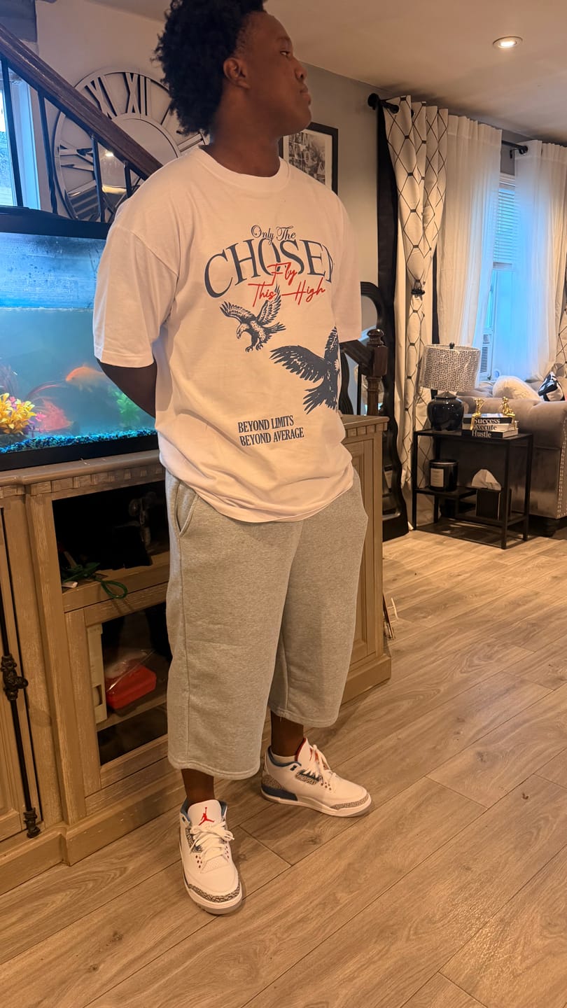 Customer photo review of Only The Chosen Fly This High Premium Graphic T-shirt - Air Jordan 3 True Blue