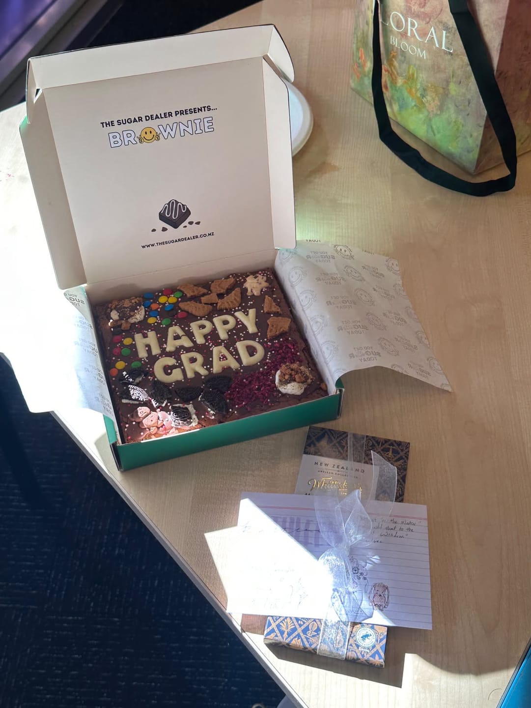 Customer photo review of Custom message loaded brownie