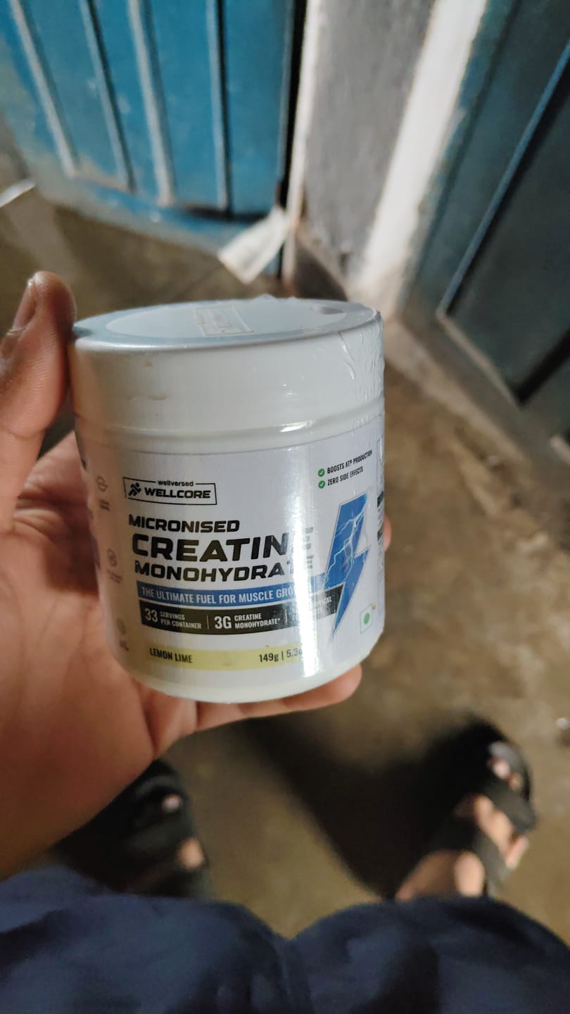 Customer photo review of Wellcore - Pure Micronised Creatine Monohydrate | Lemon Lime (149g, 33 servings)