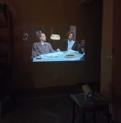 Customer photo review of Big-Screen Crochet Projector