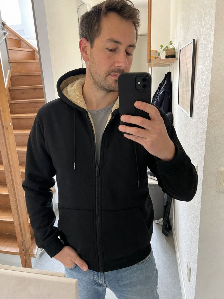 Customer photo review of Warmer Zip-Hoodie - Herren
